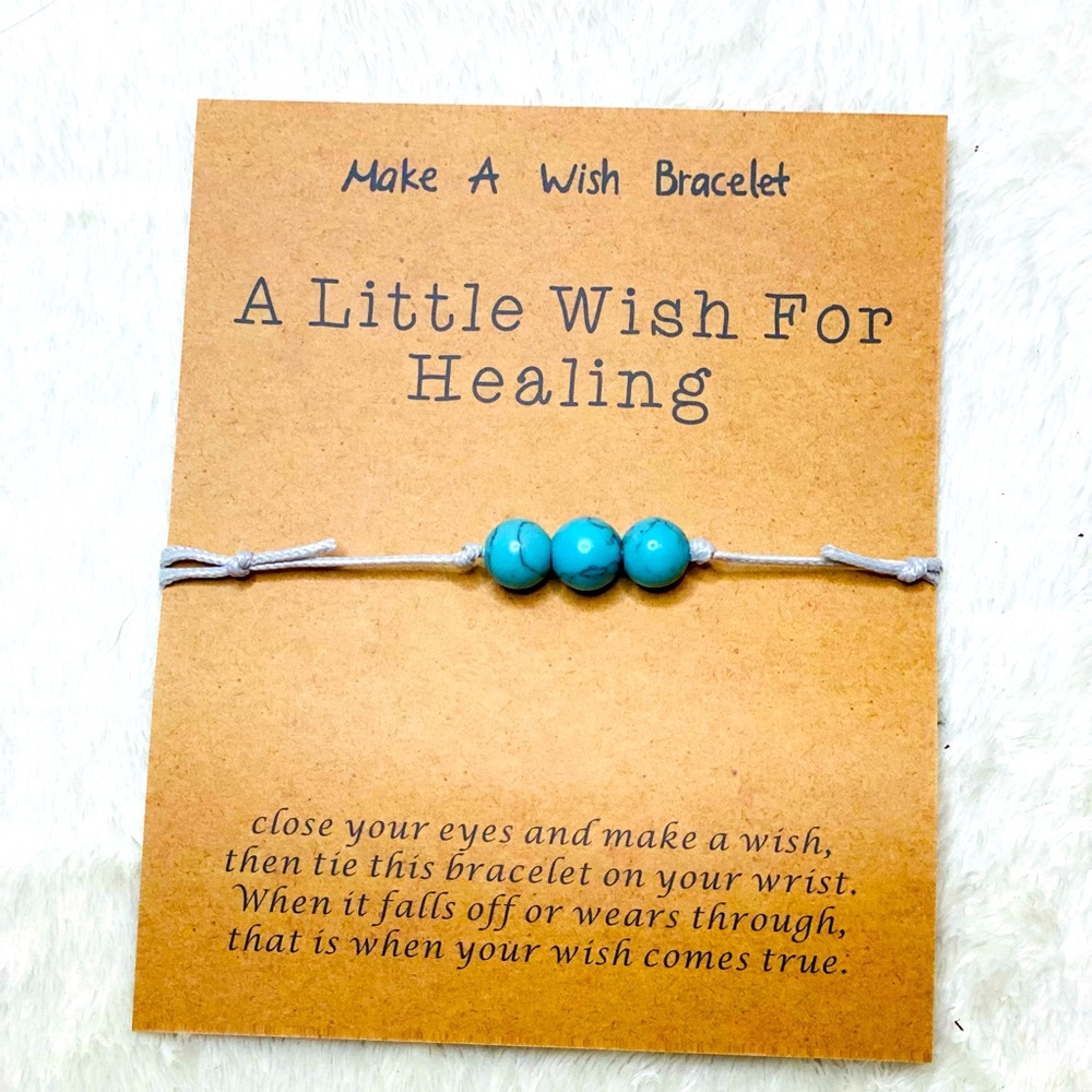 Bracelet • A little wish for healing •w Make a Wish card unisex jewelry